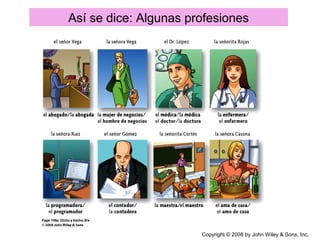 Así se dice: Algunas profesiones
Copyright © 2008 by John Wiley & Sons, Inc.
 