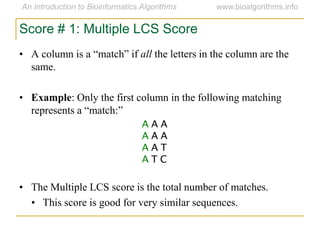 Same Sequence Example Ch06 multalign | PDF