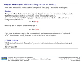 Sample Exercise 6.8  Electron Configurations for a Group What is the characteristic valence electron configuration of the ...