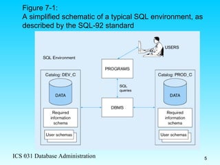 Figure 7-1: A simplified schematic of a typical SQL environment, as described by the SQL-92 standard 