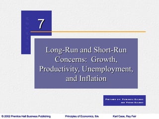 Long-Run and Short-Run Concerns:  Growth, Productivity, Unemployment, and Inflation 