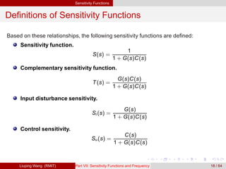 Sensitivity Function Tf Sensitivity Functions and Frequency Response Analysis | PDF