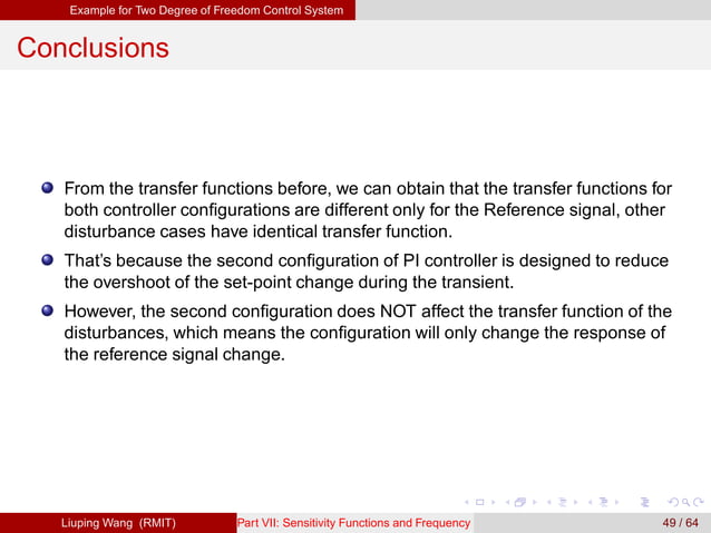 Sensitivity Functions and Frequency Response Analysis | PPT