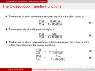 Sensitivity Function Tf Sensitivity Functions and Frequency Response Analysis | PDF