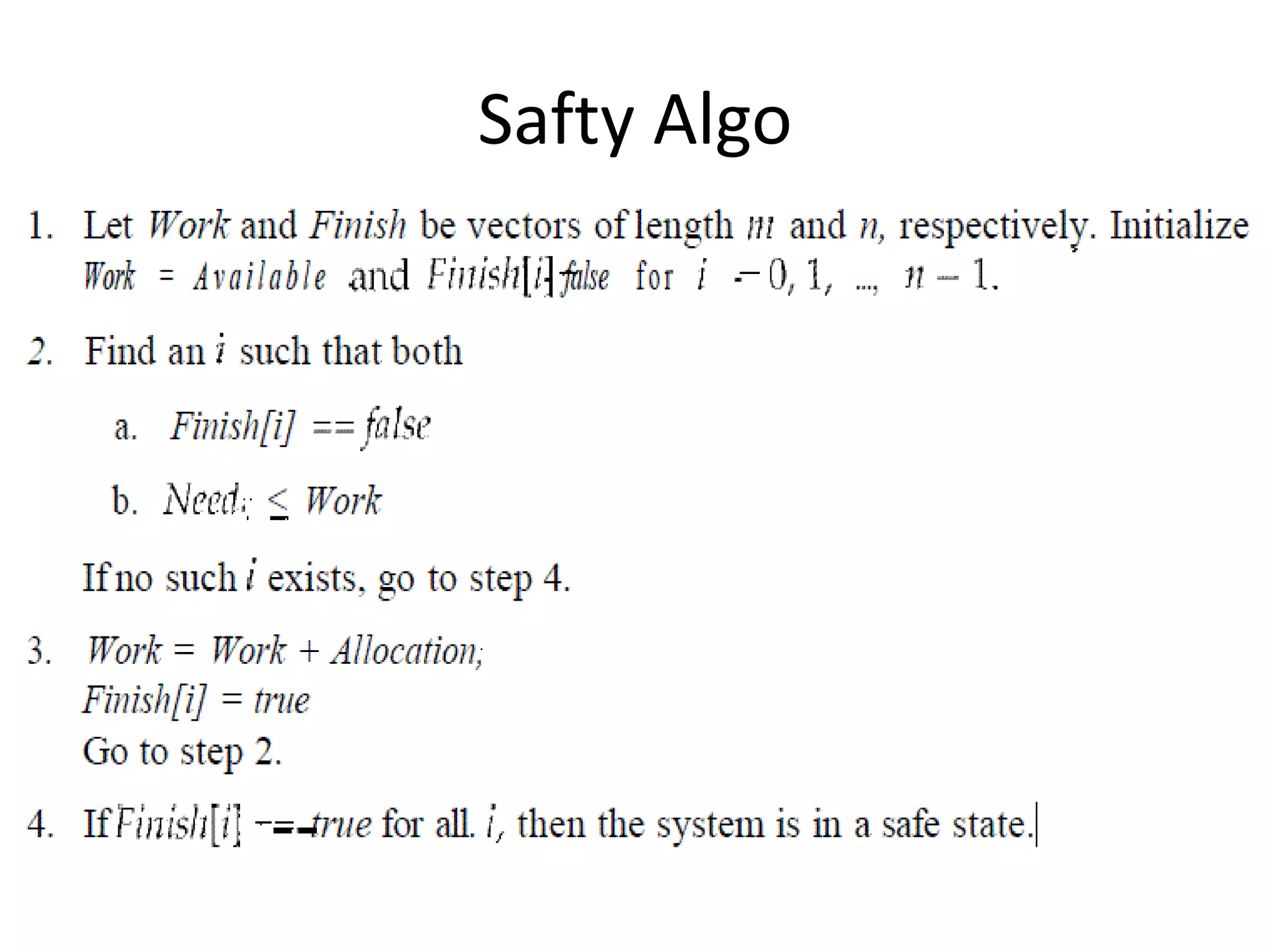 Safty Algo
 