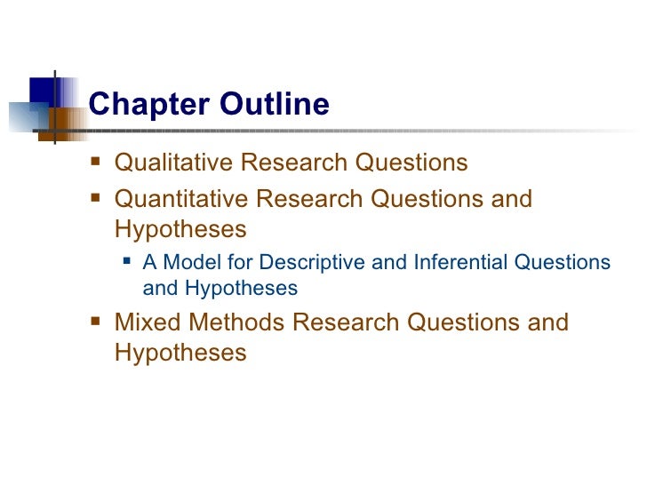 sample of research questions and hypotheses