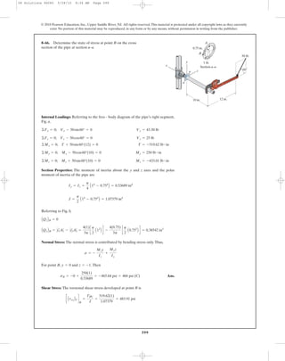 Combined Loads Example Ch08 10 combined loads & transformations | PDF