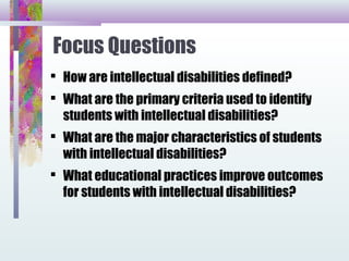 Chapter 8: Intellectual Disabilities | PPT