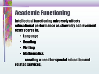 Chapter 8: Intellectual Disabilities | PPT