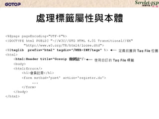 處理標籤屬性與本體
 