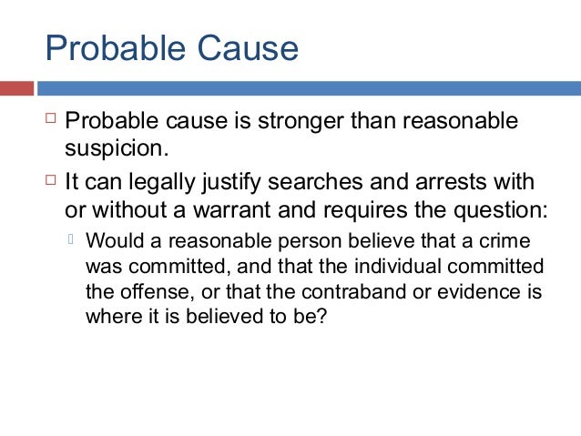 Probable cause essays