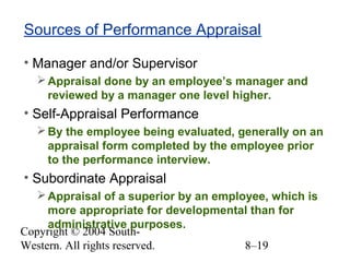Chapter 08 Appraising and Improving Performance | PPT