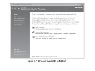 Figure 8-1 Checks available in MBSA
 