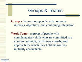 Group vs. Team: What's the Difference of the two? | PPT