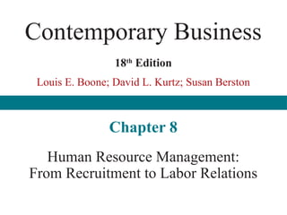chapter 08 Human Resource Management PPT. | PPTX