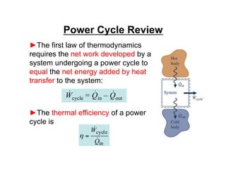 Power Cycle Examples Applied Thermodynamics Vapor power Cycles: Rankine and Brayton | PDF