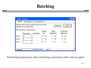 25
Preserving uniqueness when batching a purchase order and an agent
Batching
 