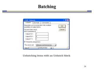 26
Unbatching items with an Unbatch block
Batching
 