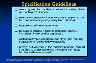 Specification Guidelines 