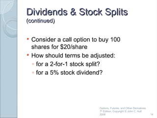 Option Split Mechnanics of options markest trading (NSE & BSE) | PPT