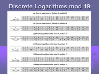 Discrete Logarithms mod 19
 