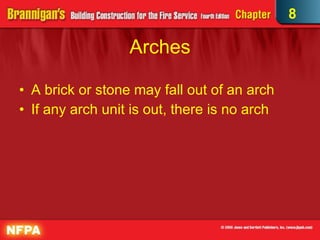 Arches A brick or stone may fall out of an arch If any arch unit is out, there is no arch 8 