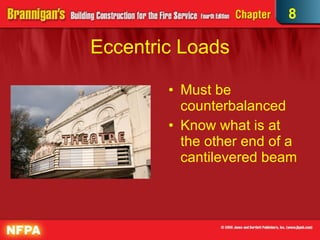 Eccentric Loads Must be counterbalanced Know what is at the other end of a cantilevered beam 8 