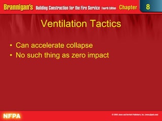 Ventilation Tactics Can accelerate collapse  No such thing as zero impact 8 
