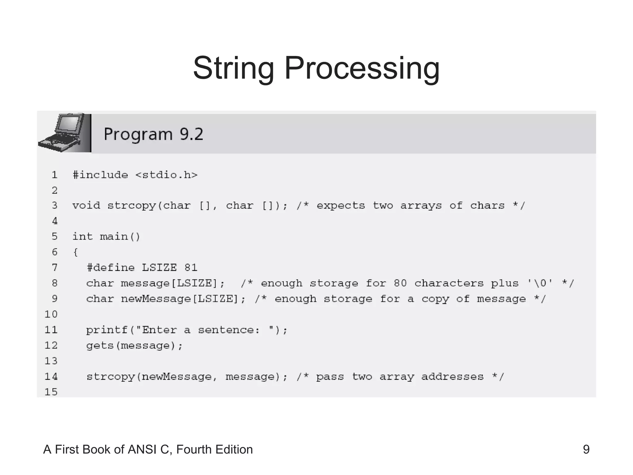 String Processing 