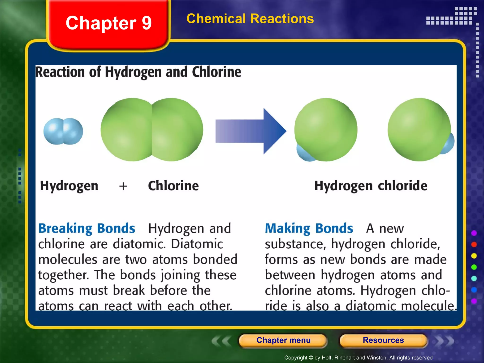 Chemical Reactions Chapter 9 