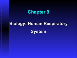 Chapter 9 Biology: Human Respiratory System 