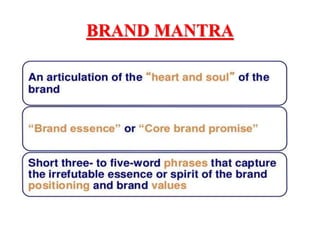 BRAND MANTRA
 