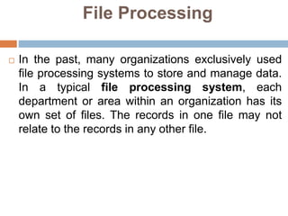 Ch # 09 database management system | PPT