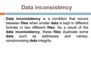 Ch # 09 database management system | PPT