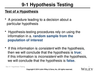 Tests of Hypotheses for a Single Sample in stat | PPTX
