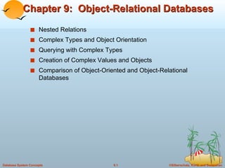 9. Object Relational Databases in DBMS | PPT