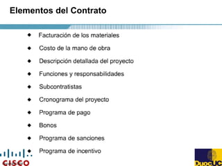 Copyright 2004
Elementos del Contrato
 
