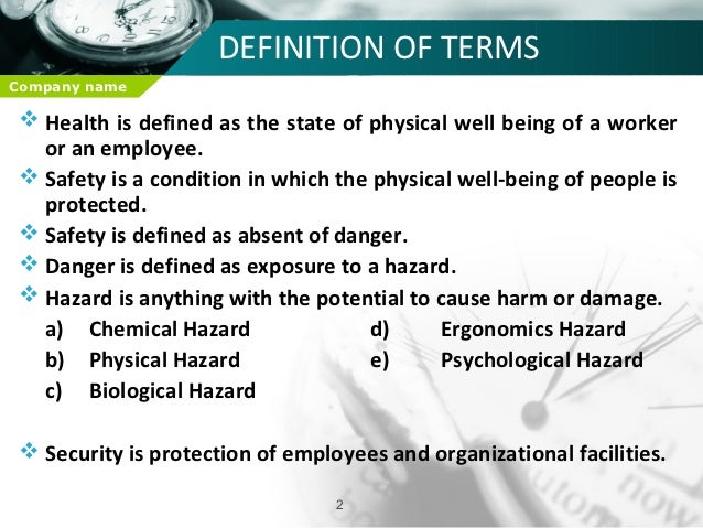 Ch 09 employee safety &amp; health