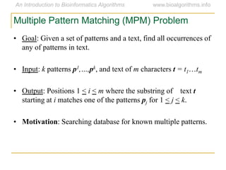 Pattern Matching Pdf Ch09 combinatorialpatternmatching | PDF
