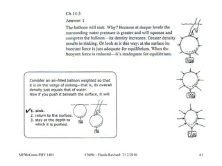 MFMcGraw-PHY 1401 Ch09e - Fluids-Revised: 7/12/2010 61
 
