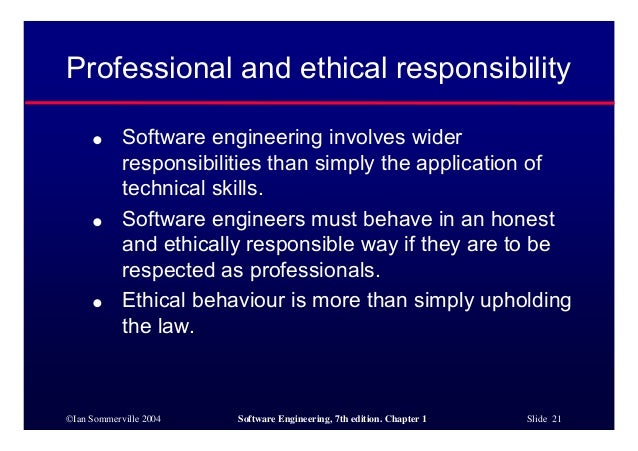 software engineering ch1 responsibilities of a software engineer