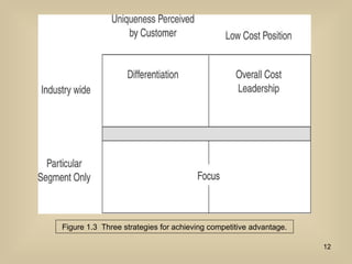 Figure 1.3  Three strategies for achieving competitive advantage. 
