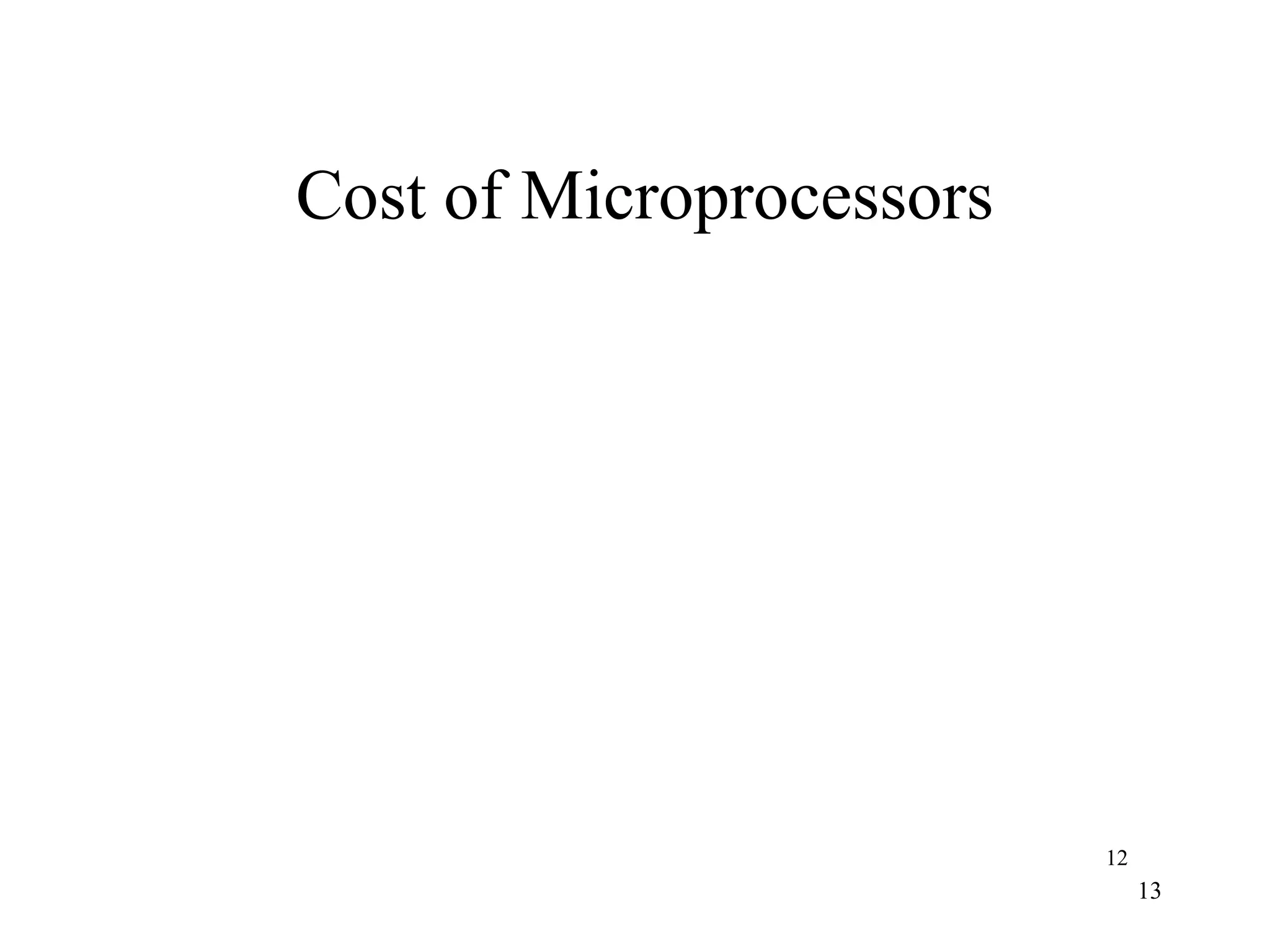 13
12
Cost of Microprocessors
 