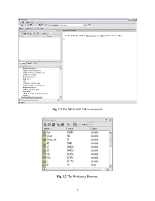 Fig. 1.1 The MATLAB® 7.0 environment. 
Fig. 1.2 The Workspace Browser. 
5 
 