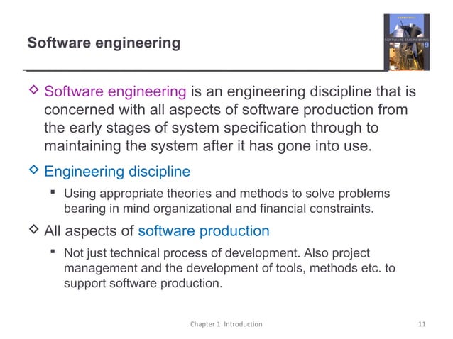 Ian Sommerville, Software Engineering, 9th Edition Ch1 | PPT ...