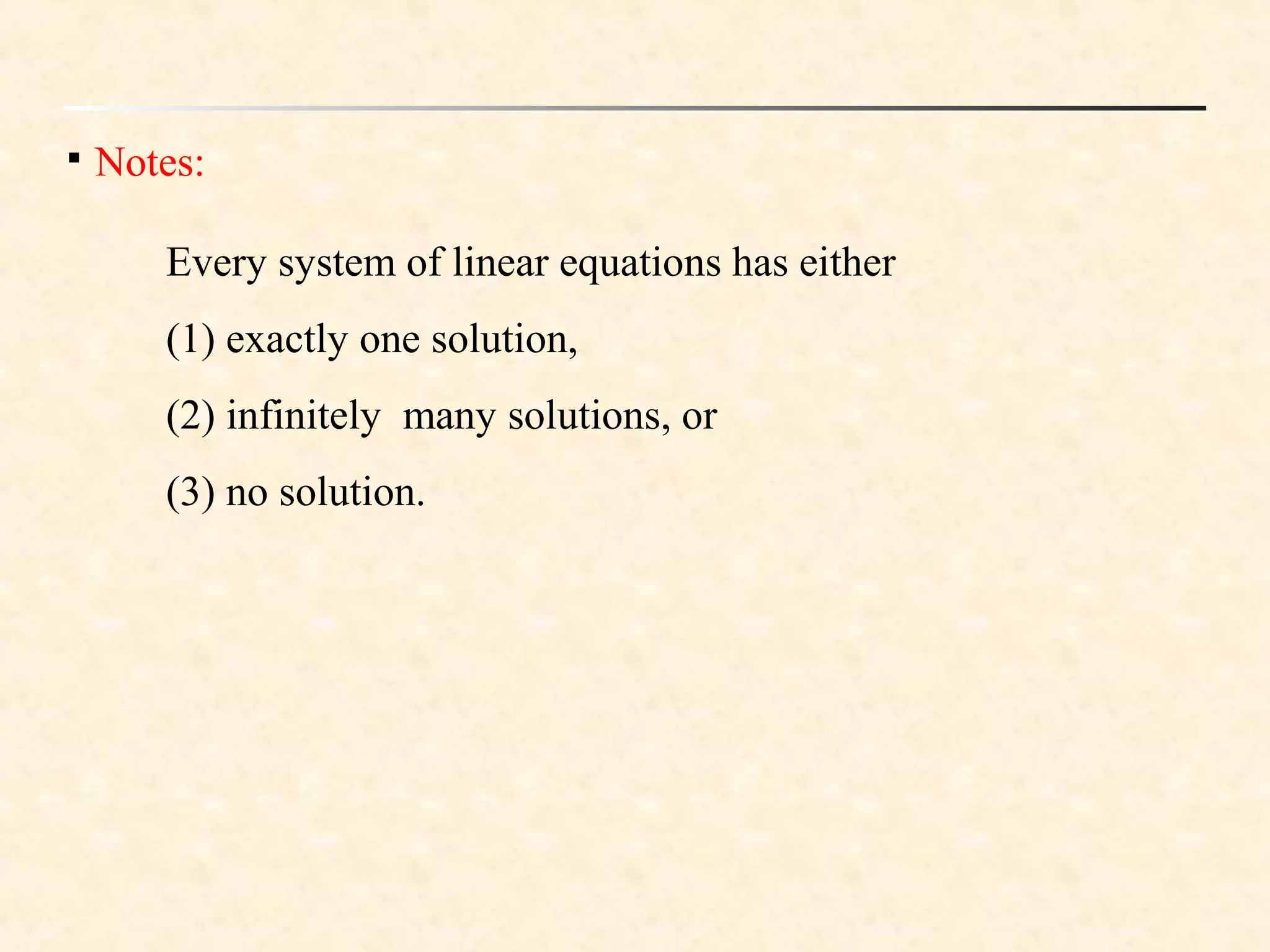 System Of Linear Equations | PPT