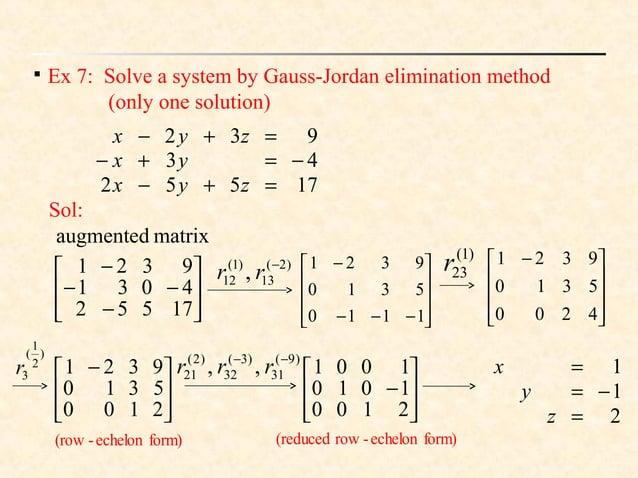 System Of Linear Equations | PPT