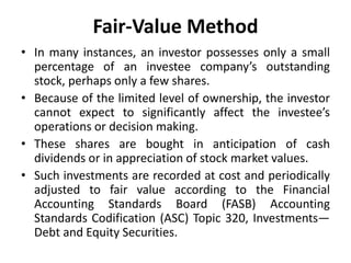 Advansed Accounting Ch 1: The Equity Method of Accounting for ...