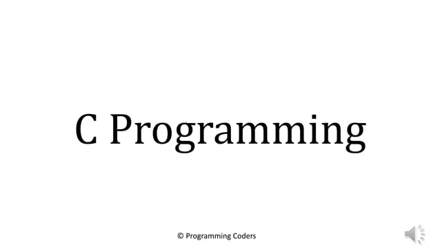 Introduction C Programming | PPT