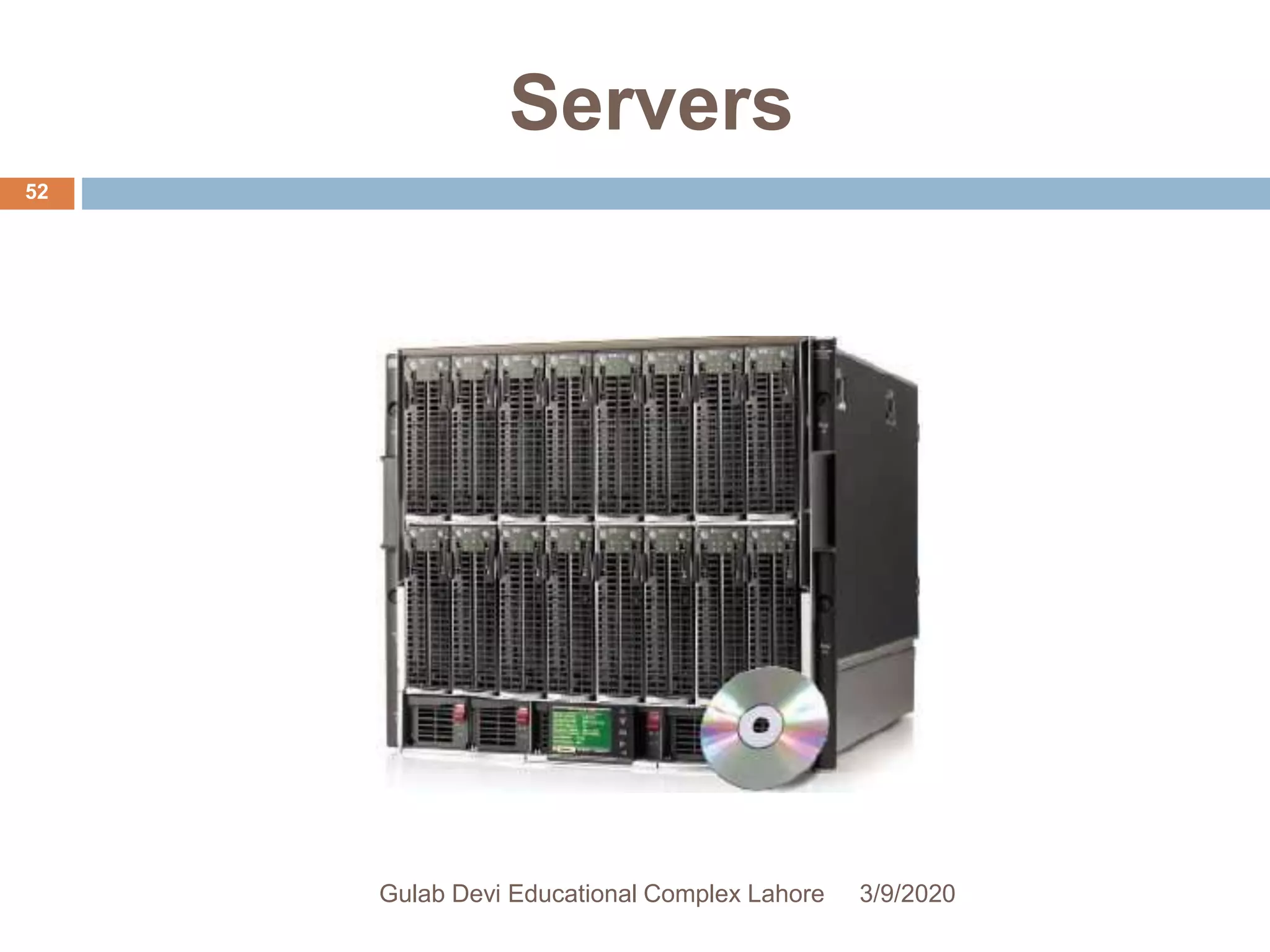 Servers
3/9/2020Gulab Devi Educational Complex Lahore
52
 